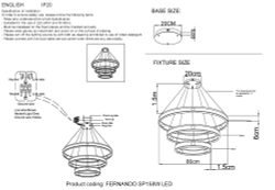 Люстра Crystal Lux FERNANDO SP158W LED BLACK/GOLD