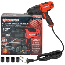 Гайковерт ударный электрический 1/2''710Вт FORCEKRAFT FK-P1B-GW5-500