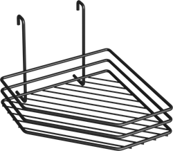 Полка на рейлинг Domaci Феррара D21355 угловая, черный муар