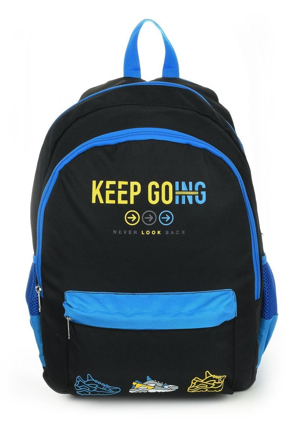 Рюкзак 42х31х16см. Soft 2 "Keep going" 21л. 2 отд. мягкий, молния, черный (Schoolformat)