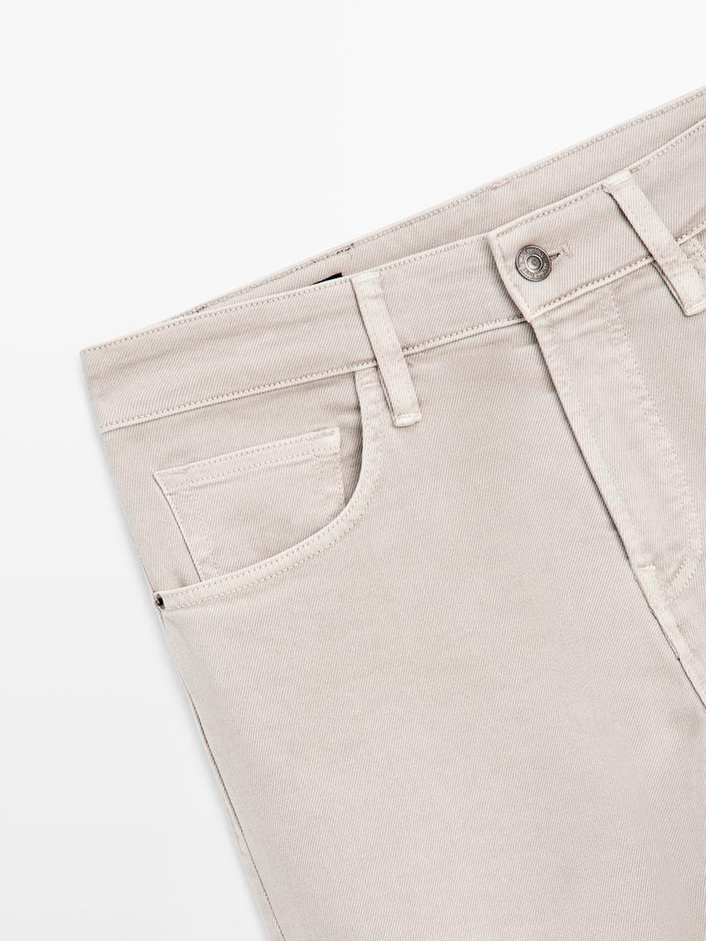 Massimo Dutti Джинсы зауженного кроя, каменный