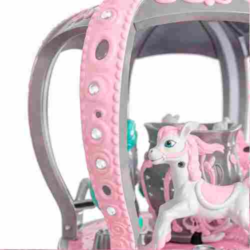 Детская электрическая карусель «Корона Принцессы» розовая, 8 мест