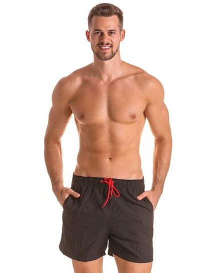 Мужские плавки-шорты с поясом на резинке (Размер: XXL) (Цвет: темно-синий)