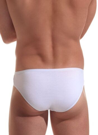 Набор из 3 мужских трусов-слип из чистого хлопка (Размер: M) (Цвет: белый)