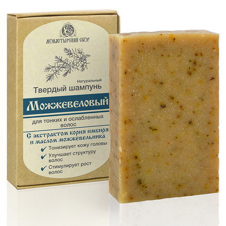 Шампунь Kleona твердый Можжевеловый для ослабленных волос 80 г