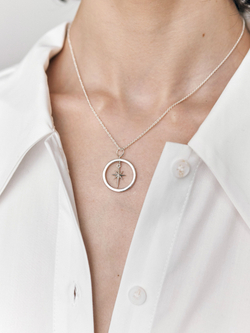 подвеска компас с надписью «зорко одно лишь сердце»