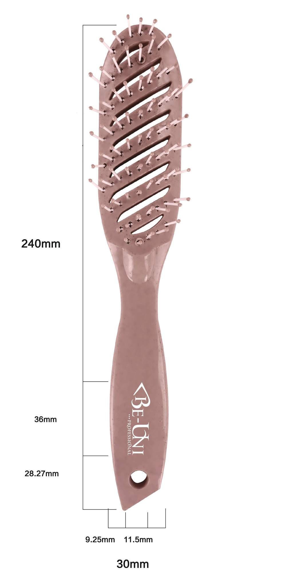 Фен Спа Интенс 2200-2400W, цвет коричневый и Щетка для сушки и укладки волос Be-Uni Professional
