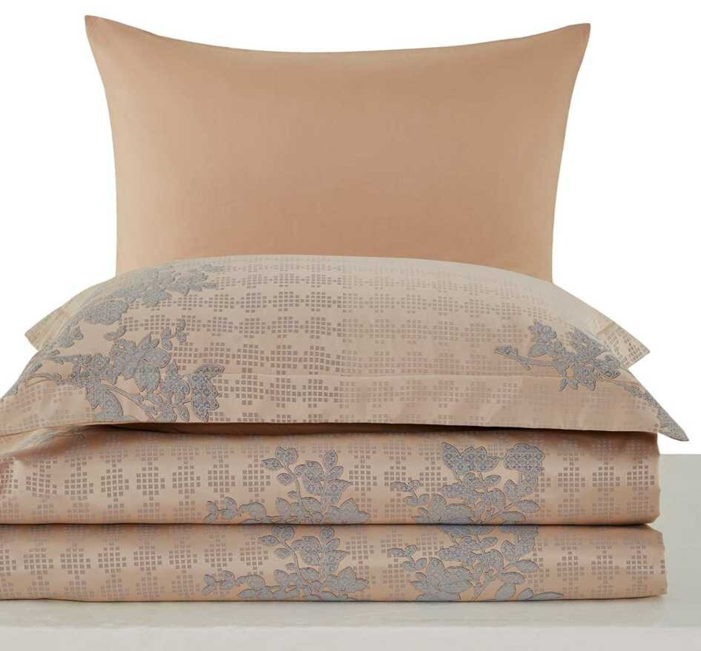 Постельное белье 2 спальное евро Arya home Tencel Liam бежевое