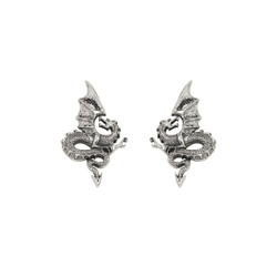 "Красс" серьги в серебряном покрытии из коллекции "Dragon" от Jenavi с английским замком