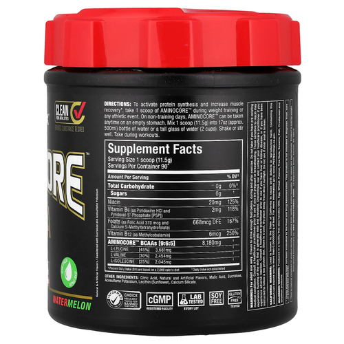 ALLMAX, AMINOCORE™ BCAA, со вкусом арбуза, 1035 г (2,28 фунта)