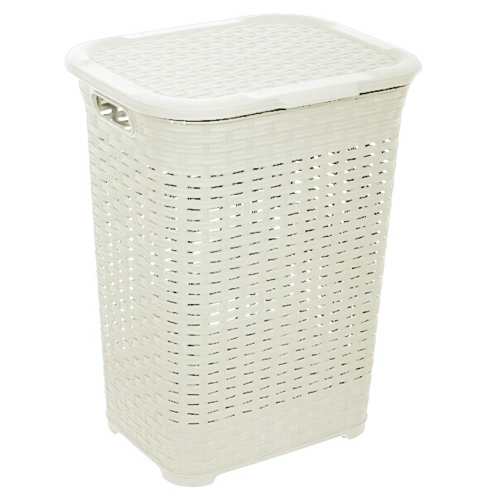 Корзина для белья Плетеная 50 лт кремовый