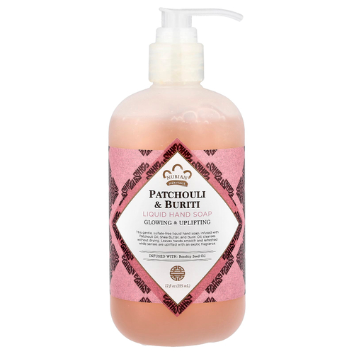 Nubian Heritage, Жидкое мыло для рук, пачули и бурити, 355 мл (12 жидк. унц.)