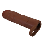 Коричневая насадка на пенис Gerd - 19,5 см. (Цвет: коричневый)