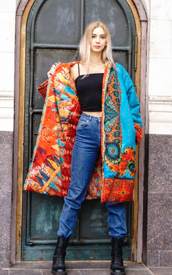 Двустороннее пальто-парка