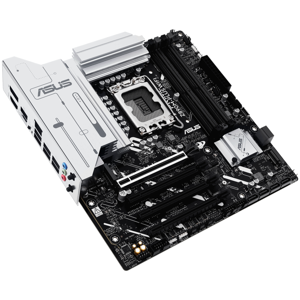 ASUS Main Board Desktop LGA1851 Intel Z890 Chipset 4 x DIMM slots, max. 256GB, DDR5 1 x DisplayPort 1 x HDMI 1 x Wi-Fi module 3 x M.2 slots 6 x SATA mATX Form Factor