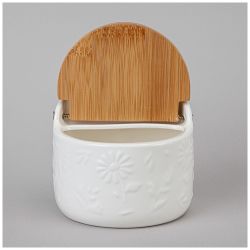 БАНКА LEFARD "FLOWERS STORY" С ДЕРЕВ. КРЫШКОЙ 11,5*10,5*9 СМ 450 МЛ