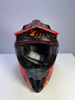 Мотошлем UFO HELMET INTREPID Black/Red/Orange