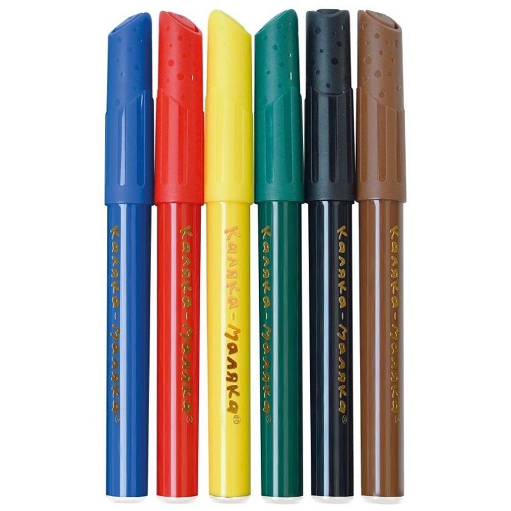 Фломастеры 6 цветов  Каляка-Маляка, утолщённые