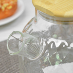 Чайник заварочный 1л стеклянный с бамбуковой крышкой, BZ-CH104