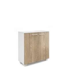 Шкаф книжный низкий закрытый AL-2.0+4.0 800х387х750