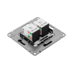 Механизм розетки RJ45 - 2шт, (cat5), чёрный Эпика EKF
