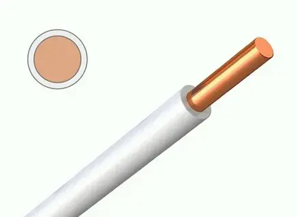 Провод ПуВ 1*1,5 белый (ПВ-1) ГОСТ NKZ–A0U2Т10XN1S1.5L (ПуВнг(А)-LS)