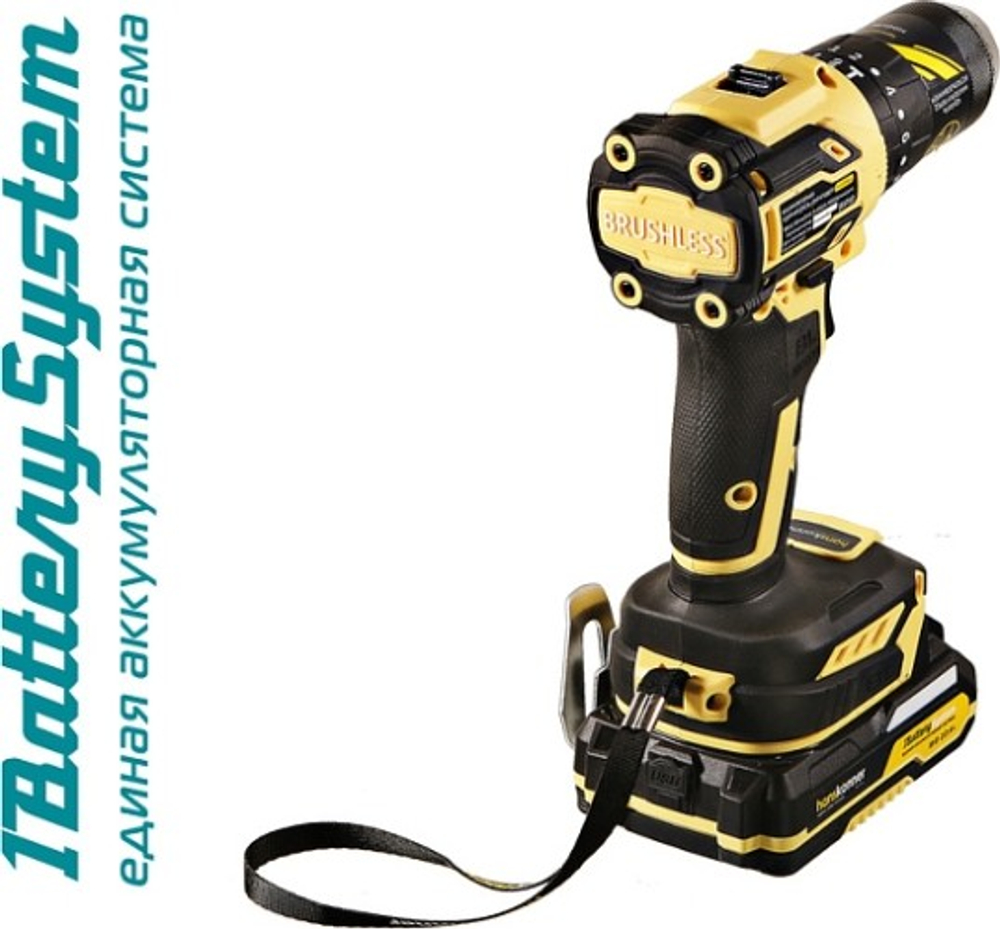 Дрель-шуруповерт аккумуляторная HANSKONNER HCD2065BLIC