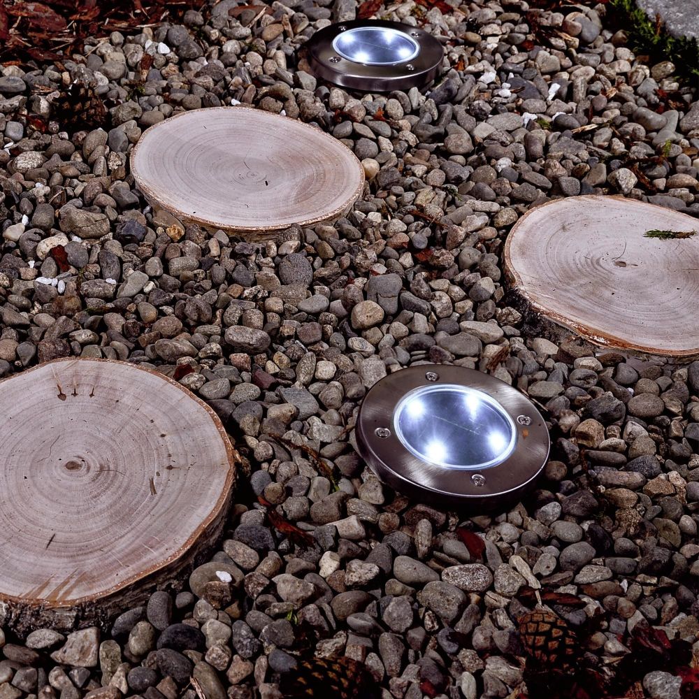 USL-F-171-PT130 INGROUND Садовый светильник на солнечной батарее. 4 светодиода. Белый свет. 1xАА Ni-Mh аккумулятор в-к. IP44. TM Uniel.