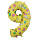 Шар фольгированный Цифра 9 81 см (Желтый)