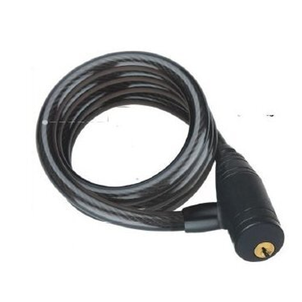 Замок велосипедный  12*1500мм, черный тросик. инд.уп. Vinca Sport VS 506 black