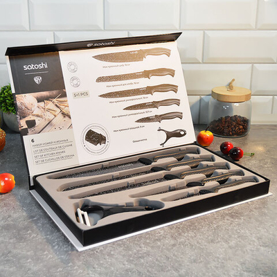 Набор ножей 6 предметов "Satoshi Рито" в магнитной коробке