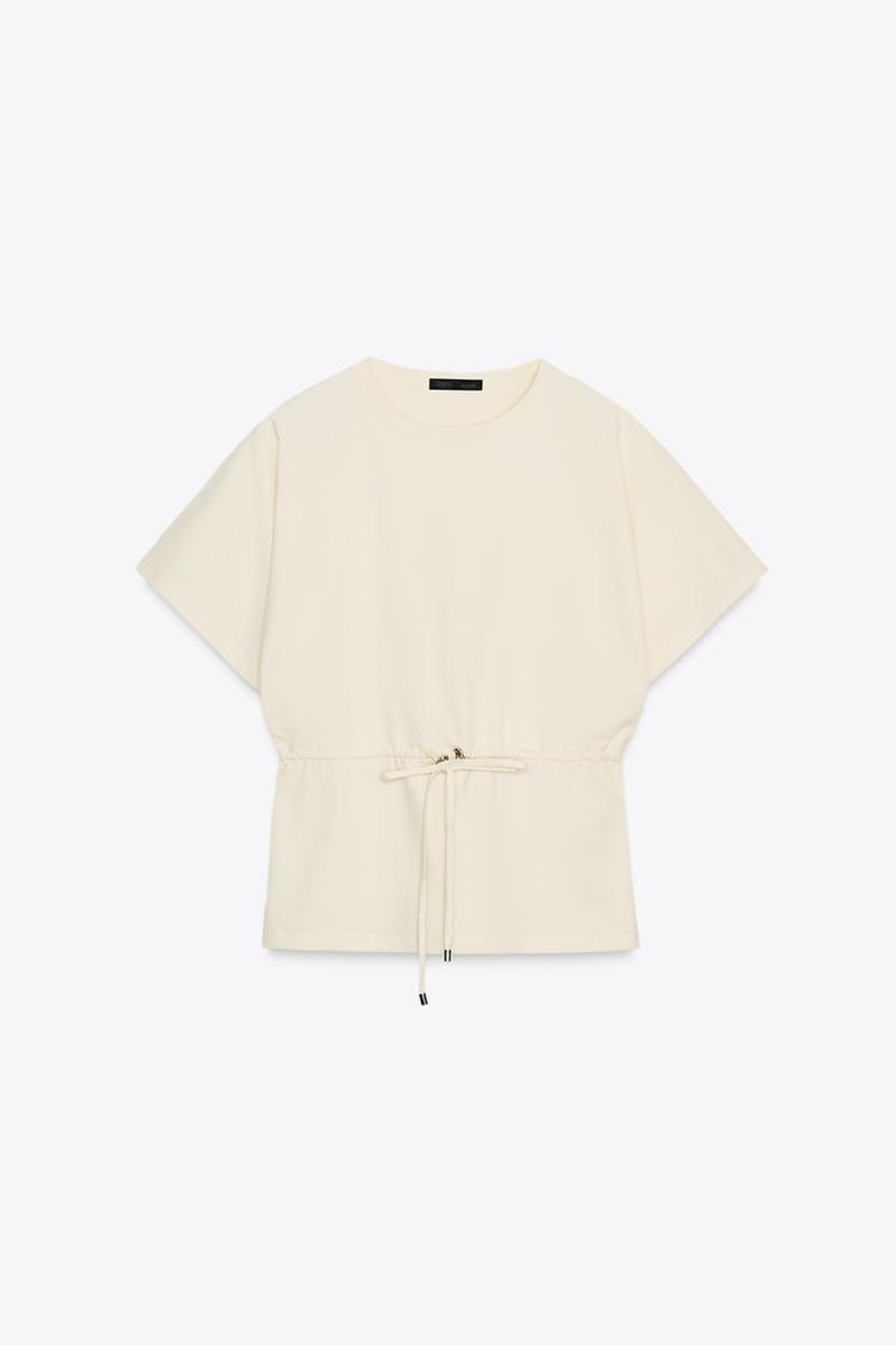 ZARA ФУТБОЛКА ИЗ ПЛОТНОГО ХЛОПКА, ЖЕЛТЫЙ