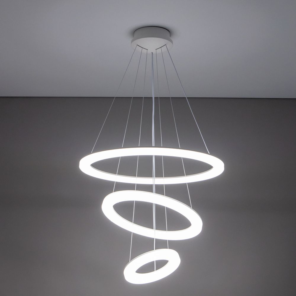 Citilux Электрон Смарт CL710A104S Умная люстра подвесная Белая