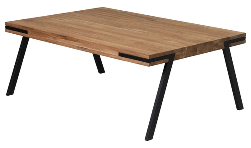 Стол журнальный лофт Флеверс массив дуба, металл