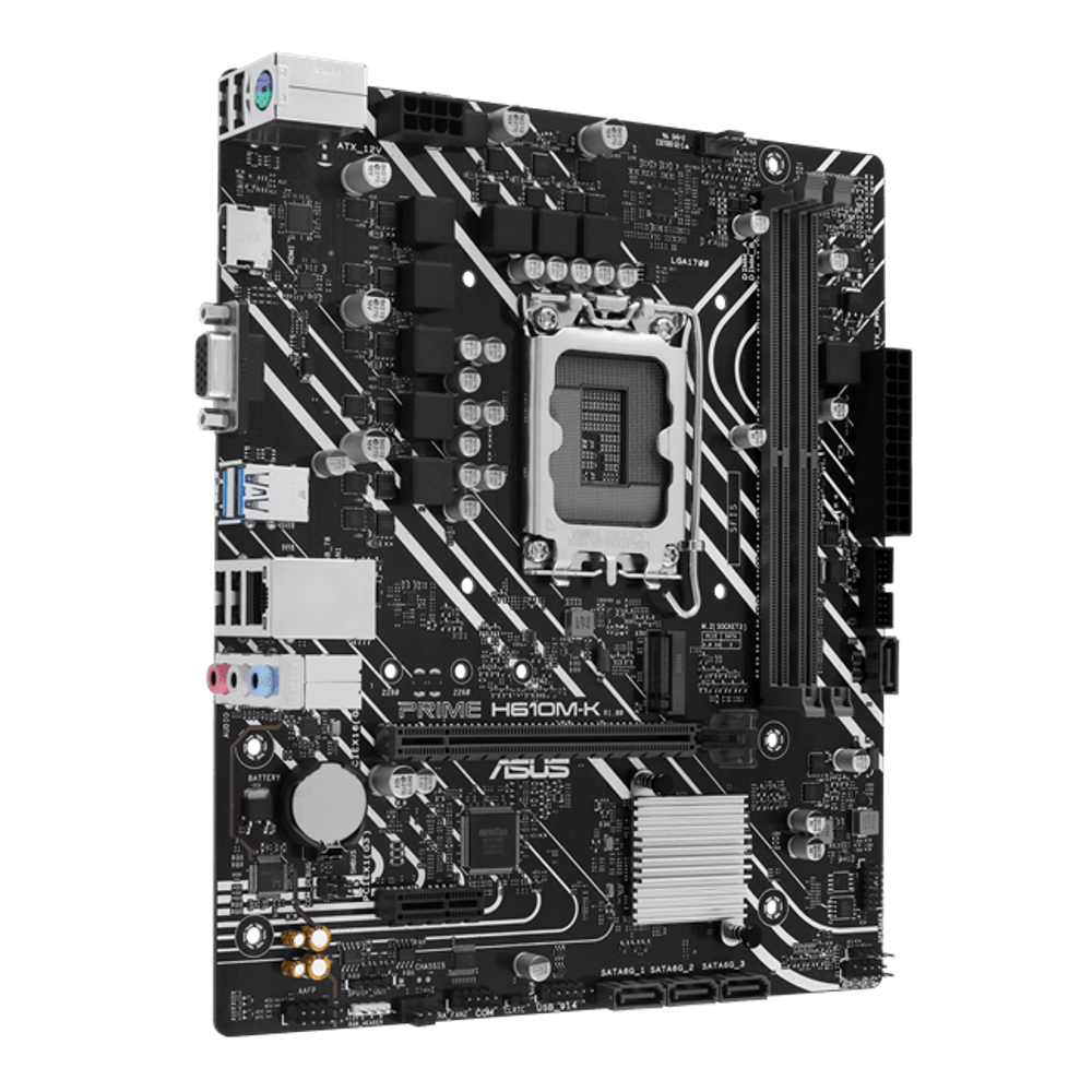 Материнская плата ASUS PRIME  H610M-K, LGA1700 2xDDR5 4xSATA3 M.2 1xVGA 1xHDMI mATX