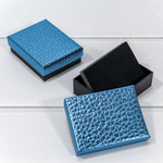 Коробка Ювелирная 7х9х3 см Набор 2 шт "Кожа крокодила" (Синий)