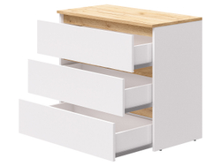 Комод-25 Белый/Кр.золотой