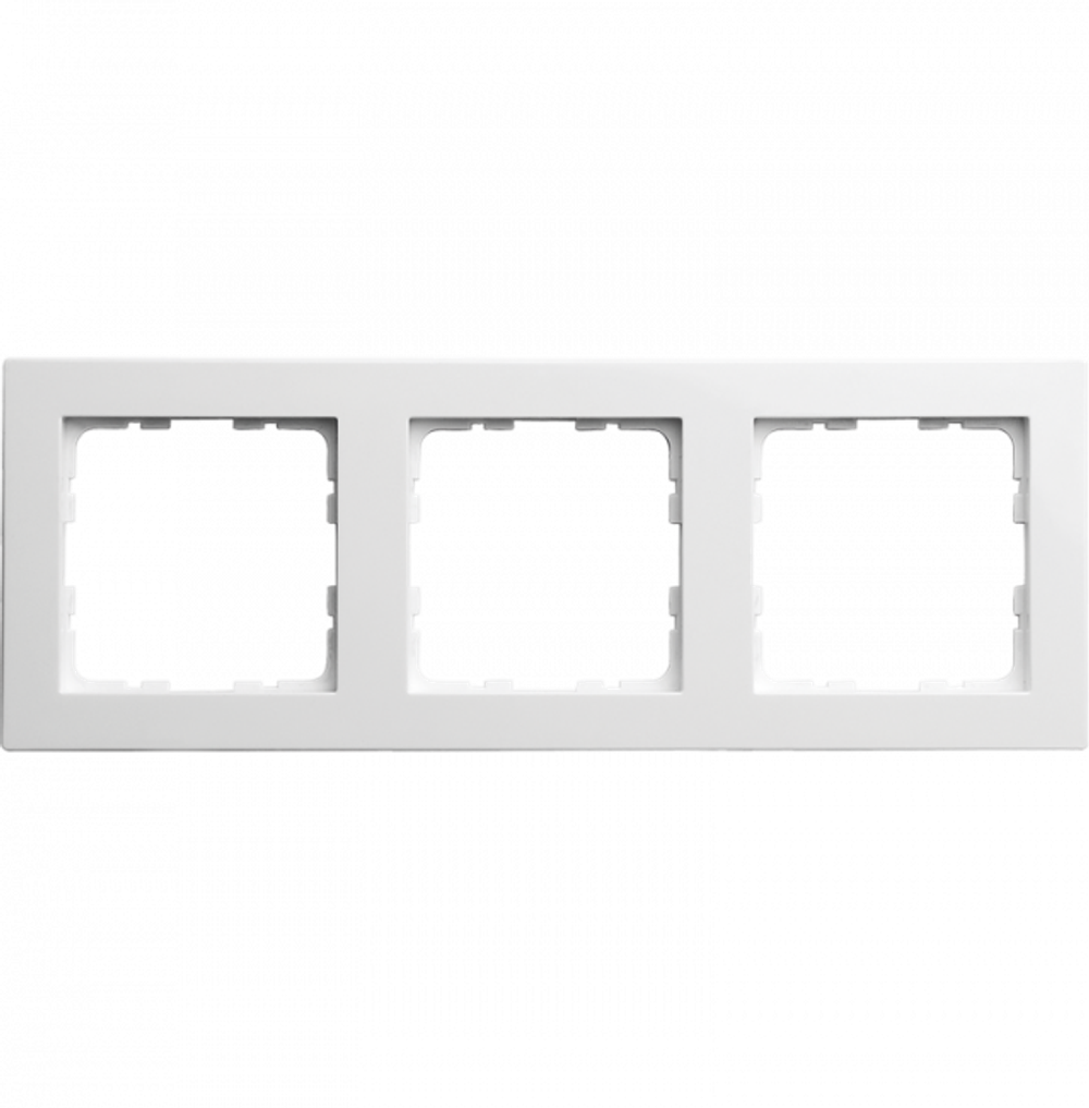Рамка G-Classic 3-постовая, цвет белый глянцевый