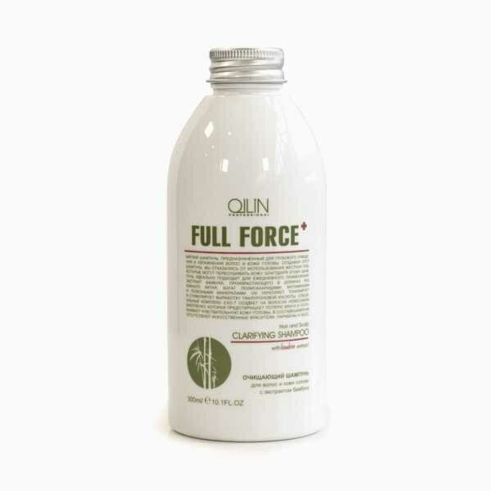 OLLIN FULL FORCE Очищающий шампунь для волос и кожи головы с экстрактом бамбука 300мл