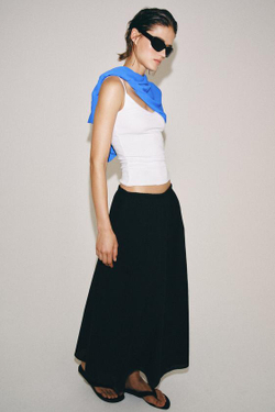 ZARA ДЛИННАЯ ЮБКА — ZW COLLECTION, ЧЕРНЫЙ