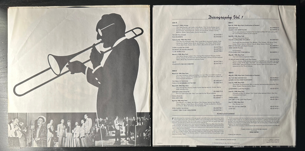 Tommy Dorsey & Frank Sinatra - The Dorsey / Sinatra Sessions Vol. 1 2LP (США 1982г.)