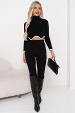 Джемпер кашемировый (черный) Дж11-262/4 Nikol