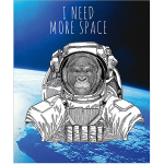 Тетрадь общая 48 листов на скрепке "I need more space"