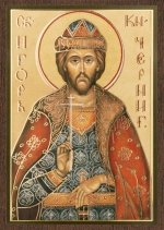 Икона "Игорь Черниговский" 6х9 на МДФ-6
