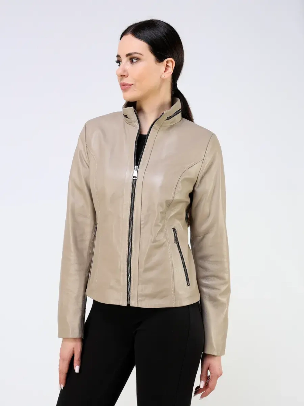 Куртка кожаная демисезонная