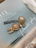 Накладка золотистые со светлым (полупрозрачным) камнем