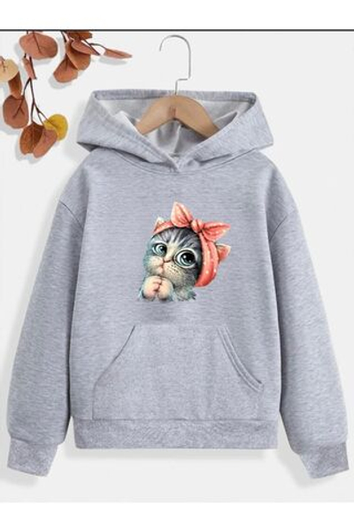 Толстовка с капюшоном с принтом Sweet Cat от General Brands