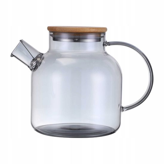 Стеклянный заварочный чайник 1500 мл. Kamille KM 9029M с бамбуковой крышкой