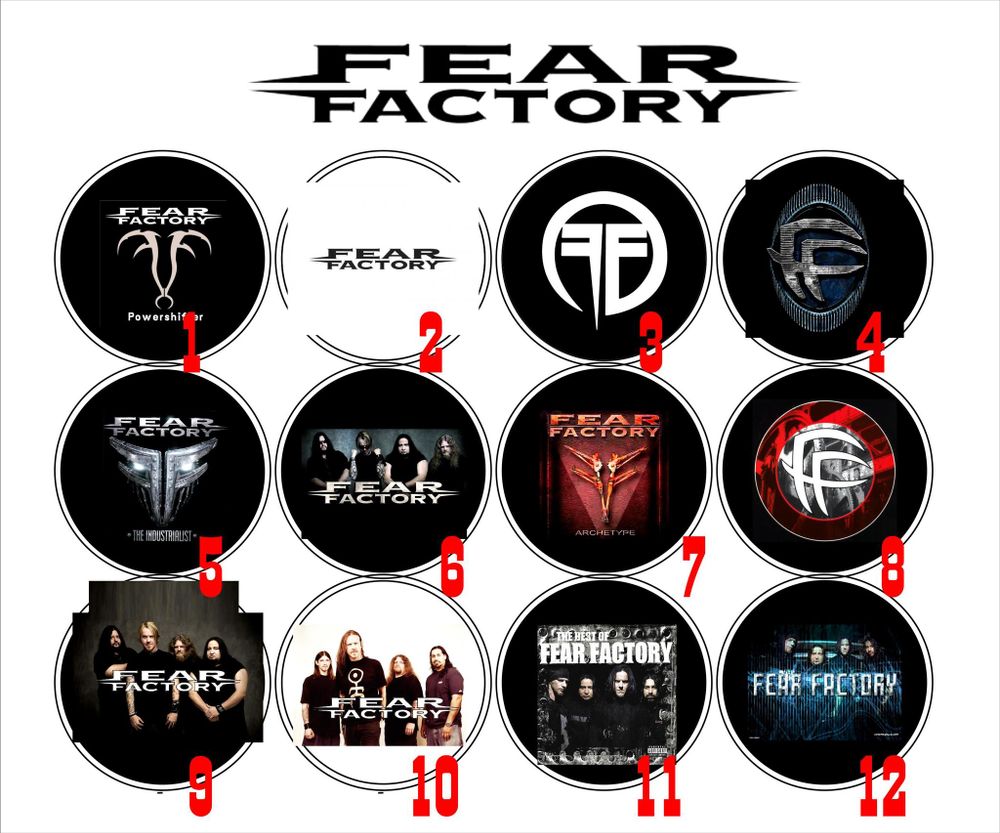 Значок Fear Factory 36 мм в ассортименте