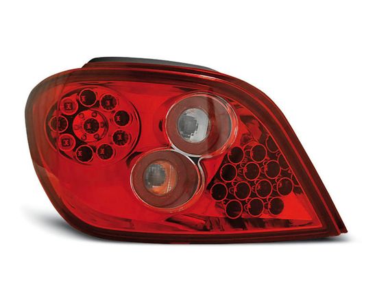 Задние фонари red white led для Peugeot 307